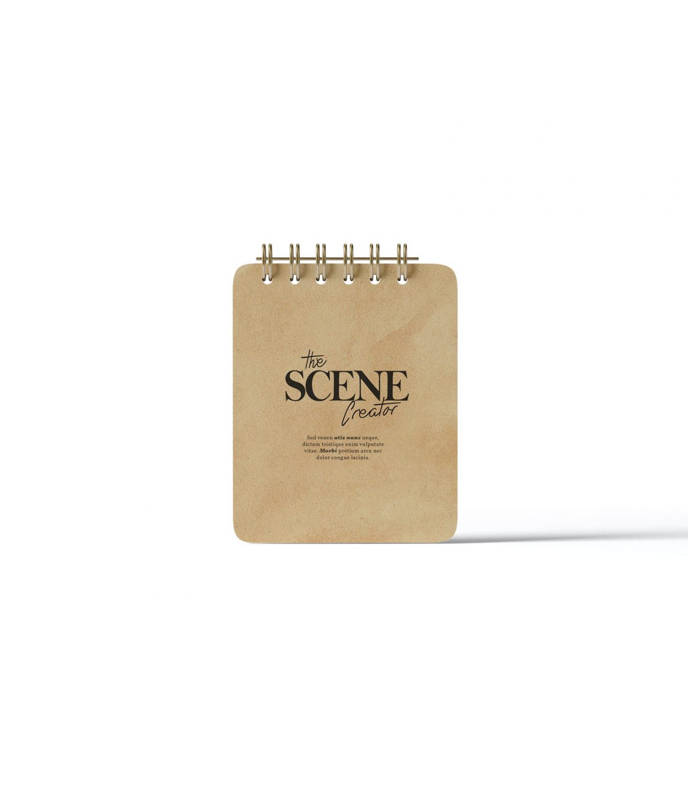 Closed Notepad With Rope Mockup V2 Front View Mockup Store Creatoom