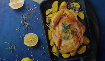 Deliciously Cooked Chicken On A Baking Sheet Mockup Top ...