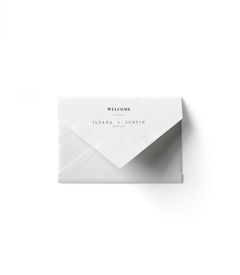 Closed Envelope With Rope Mockup V2 Top View | Mockup store | Creatoom