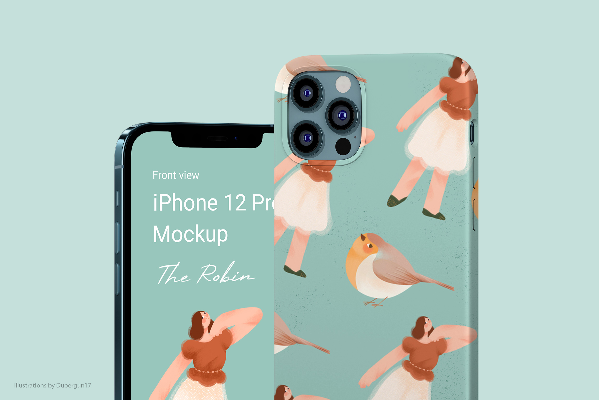 Download iPhone 12 Pro Case Mockup V1 Front View PSD | Creatoom