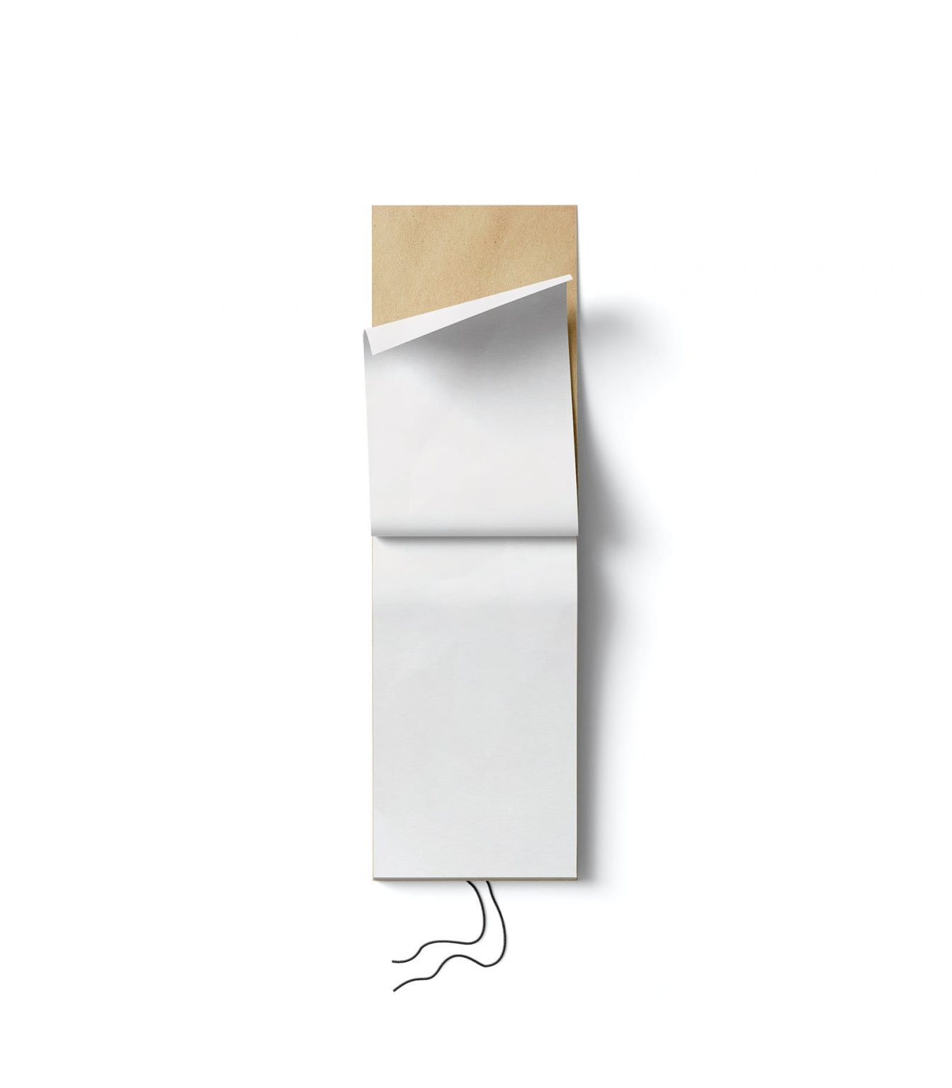 Closed Notepad With Rope Mockup V2 Front View Mockup Store Creatoom