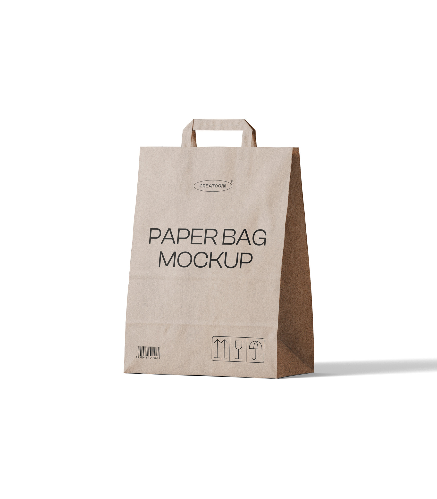 Blank Flat Bottom Takeout Bag With Twisted Handles. Clean Paper Packaging  Isolated On White Background. Mock-up. Realistic Vector Illustration For  Advertisement, Company Identity Representation. Royalty Free SVG, Cliparts,  Vectors, and Stock Illustration.