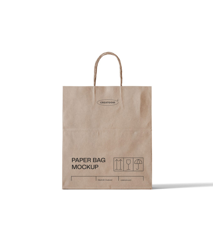 Snack Paper Bag Mockup V1 Top View | Mockup store | Creatoom