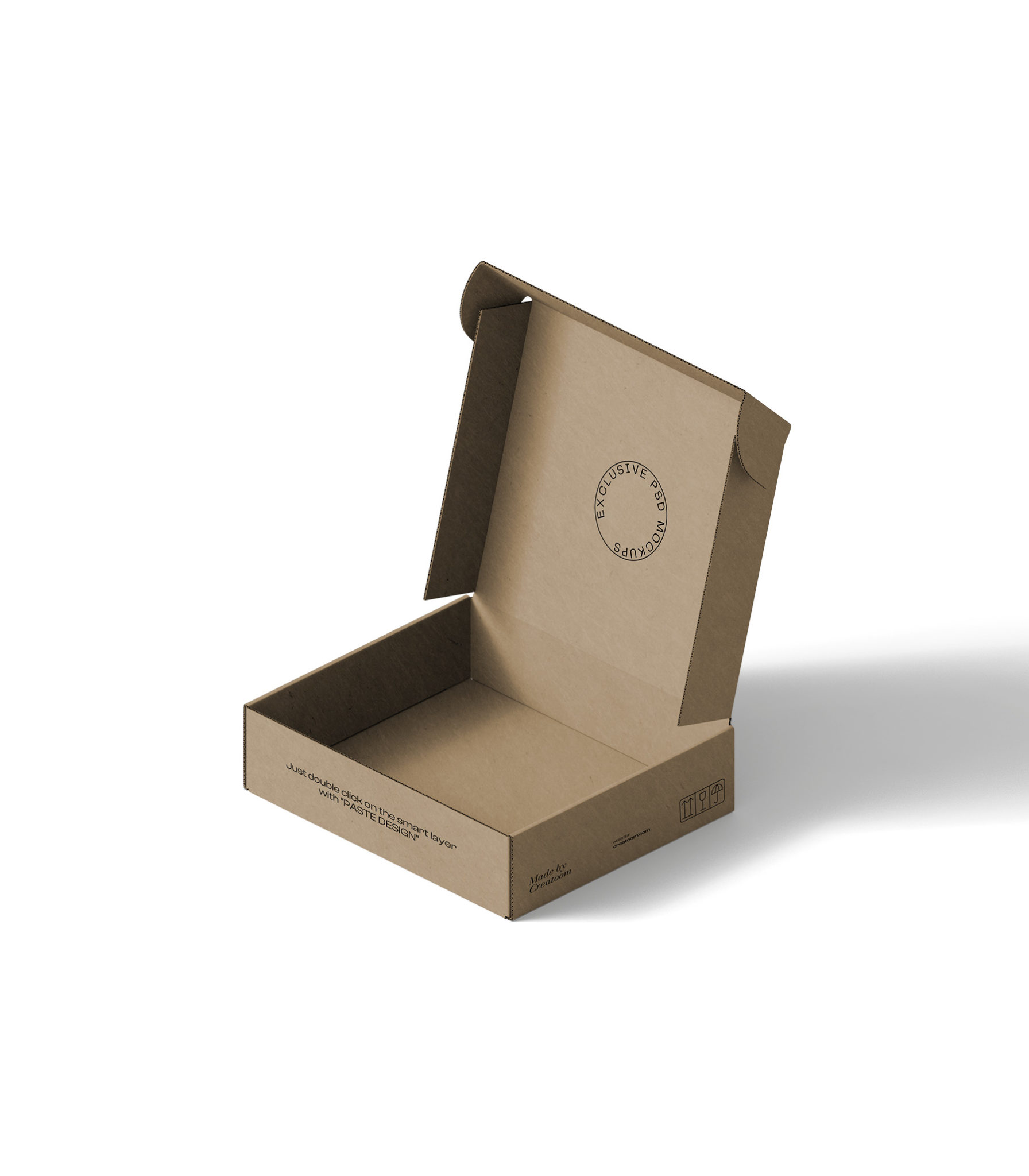 Open Box Mockup V2 Front View | Mockup store | Creatoom