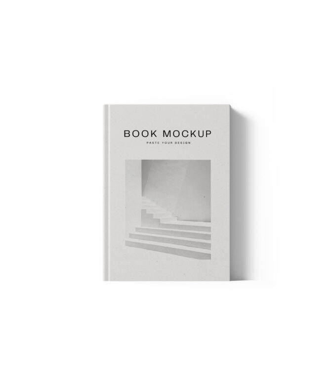 Hardcover Book Mockup Isolated On White Stock Vector (Royalty Free)  1296494095